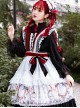 Sparrows In The Mirror Series JSK Type II Retro Contrast Color Sweet Lolita Sling Dress And Shirt Set