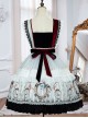 Sparrows In The Mirror Series JSK Type II Retro Contrast Color Sweet Lolita Sling Dress And Shirt Set