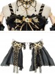 Golden Lily Series JSK Retro Elegant Palace Style Gothic Lolita Black And Golden Sling Dress