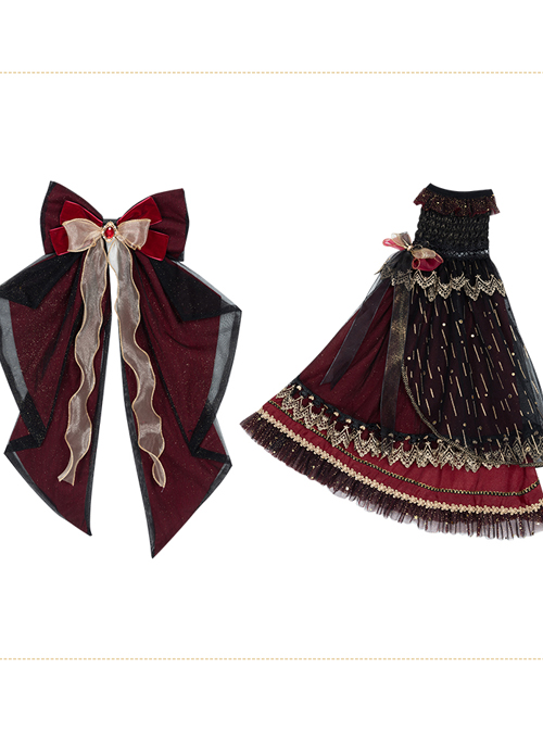 Eye Of Red Heart Series JSK Retro Palace Gothic Lolita Dress