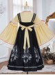 Retro High Waist Chinese Style JSK Sweet Lolita Sling Dress And Shirt Set