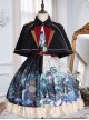 Abyss Series JSK Retro Punk Lolita Sling Dress And Cape Set
