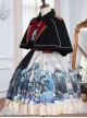 Abyss Series JSK Retro Punk Lolita Sling Dress And Cape Set