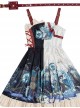 Abyss Series JSK Retro Punk Lolita Sling Dress And Cape Set