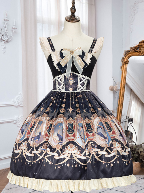 Explore The Stars Series JSK Sweet Lolita Sling Dress And Short Coat Set