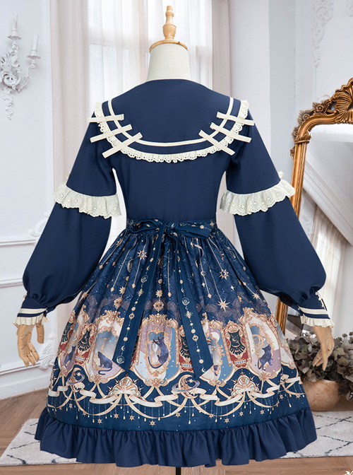 Explore The Stars Series OP Classic Lolita Long Sleeve Dress