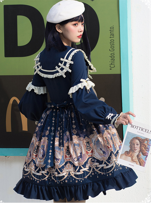 Explore The Stars Series OP Classic Lolita Long Sleeve Dress