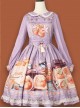 Persimmon Printing OP Chinese Style Sweet Lolita Long Sleeve Dress