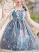 Moonlit Forest Series JSK Blue Chiffon Sweet Lolita Sling Dress