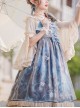 Moonlit Forest Series JSK Blue Chiffon Sweet Lolita Sling Dress