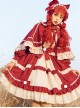 Christmas Fairy Tale Series Winter Thicken Long Sleeve Dress And Cape