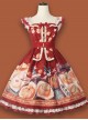 Persimmon Printing JSK Chinese Style Sweet Lolita Short Style Sling Dress