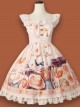 Persimmon Printing JSK Chinese Style Sweet Lolita Short Style Sling Dress