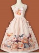 Persimmon Printing JSK Chinese Style Sweet Lolita Long Style Sling Dress