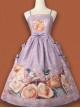 Persimmon Printing JSK Chinese Style Sweet Lolita Long Style Sling Dress