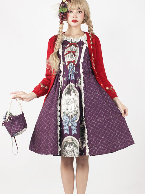 Grape Princess Series OP Elegant Classic Lolita Long Sleeve Dress