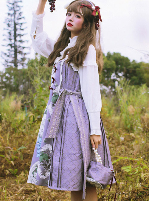 Grape Princess Series JSK Elegant Classic Lolita Sling Dress