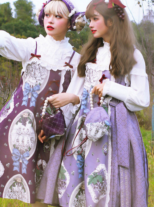 Grape Princess Series JSK Elegant Classic Lolita Sling Dress