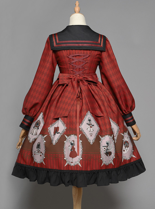 Ten Little Indians Series OP Gothic Lolita Long Sleeve Dress