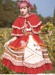 Little Red Riding Hood Series JSK Retro Pastoral Style Sweet Lolita Sling Dress And Cloak