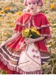 Little Red Riding Hood Series JSK Retro Pastoral Style Sweet Lolita Sling Dress And Cloak