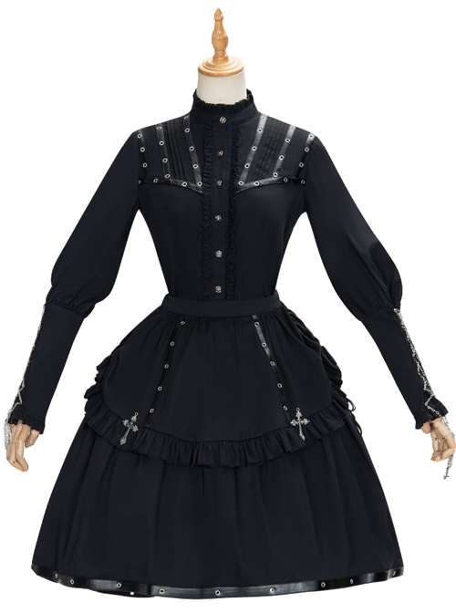 Assassinate Dawn Series Retro Military Style Gothic Lolita Shirt And Skirt Set