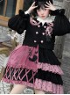 Exploding Raspberry Series JSK Autumn Winter Retro Color Matching Sweet Lolita Sling Dress And Top Set