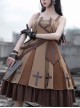 Dawn Series JSK Retro Military Style Punk Lolita Sling Dress And Cape