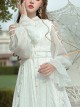 Dawn Sacrifice Series OP Pure White Elegant Long Style Classic Lolita Long Sleeve Dress