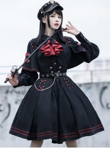 Punishment Execution Officer Series Military Style Gothic Lolita Shirt And Skirt Set