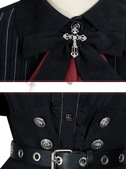 Punishment Execution Officer Series Military Style Gothic Lolita Shirt And Skirt Set