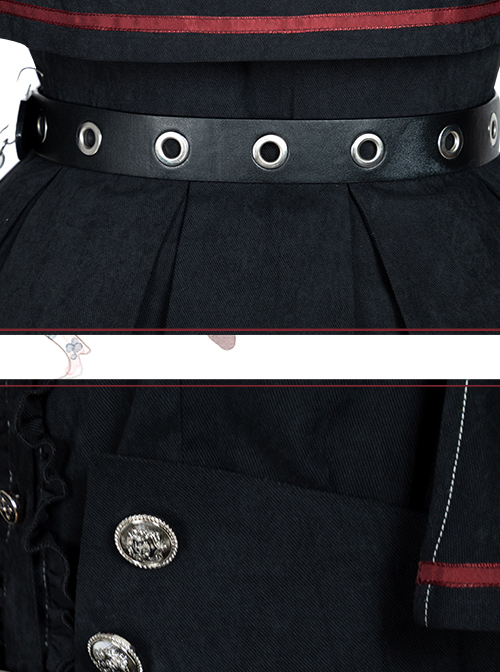Punishment Execution Officer Series Military Style Gothic Lolita Shirt And Skirt Set