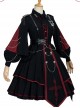 Sanctioner Series OP Dark Retro Military Style Gothic Lolita Long Sleeve Dress