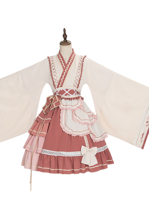 Cherry Snow Cheese Series OP Chinese Style Classic Lolita Long Sleeve Dress