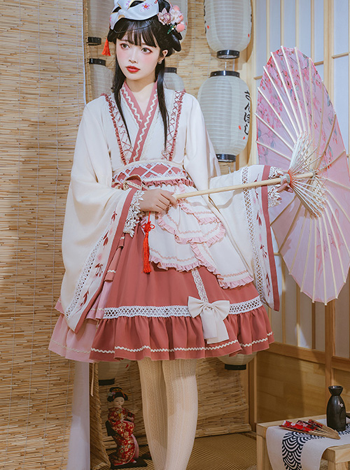 Cherry Snow Cheese Series OP Chinese Style Classic Lolita Long Sleeve Dress