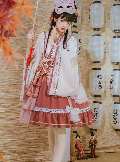 Cherry Snow Cheese Series OP Chinese Style Classic Lolita Long Sleeve Dress