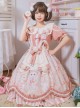 Crown Kitten Series Doll Collar Pink Sweet Lolita Puff Short Sleeve Dress