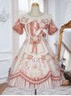 Crown Kitten Series Doll Collar Pink Sweet Lolita Puff Short Sleeve Dress