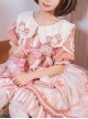 Crown Kitten Series Doll Collar Pink Sweet Lolita Puff Short Sleeve Dress
