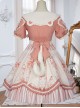 Crown Kitten Series Doll Collar Pink Sweet Lolita Puff Short Sleeve Dress