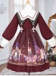 Immortal Bottle Series OP Retro School Lolita Long Sleeve Dress