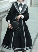 Pride And Prejudice Series OP Elegant Preppy Style Classic Lolita Long Sleeve Dress