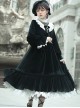 Tenderness Champs Elysees Series OP Elegant Velvet Classic Lolita Long Sleeve Dress