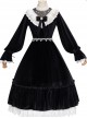 Tenderness Champs Elysees Series OP Elegant Velvet Classic Lolita Long Sleeve Dress