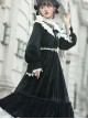 Tenderness Champs Elysees Series OP Elegant Velvet Classic Lolita Long Sleeve Dress