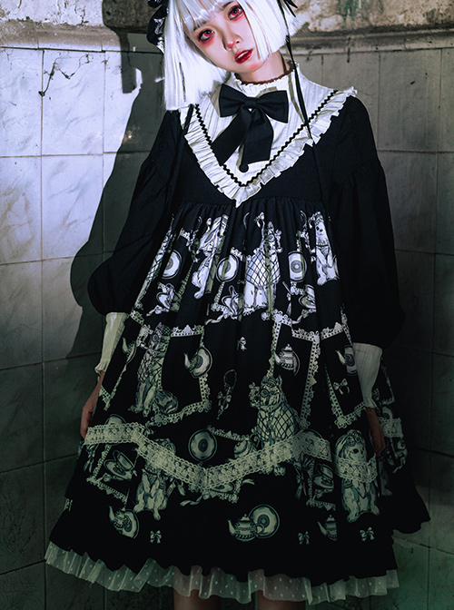 Wolf Detective Series OP Gothic Lolita Long Sleeve Dress