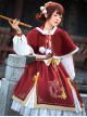 Golden Crane Returns Series OP Chinese Style Classic Lolita Long Sleeve Dress And Cape