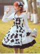 Creamy Cookies Series JSK Milk Cow Printing Sweet Lolita Sling Dress