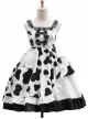 Creamy Cookies Series JSK Milk Cow Printing Sweet Lolita Sling Dress