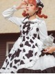 Creamy Cookies Series JSK Milk Cow Printing Sweet Lolita Sling Dress